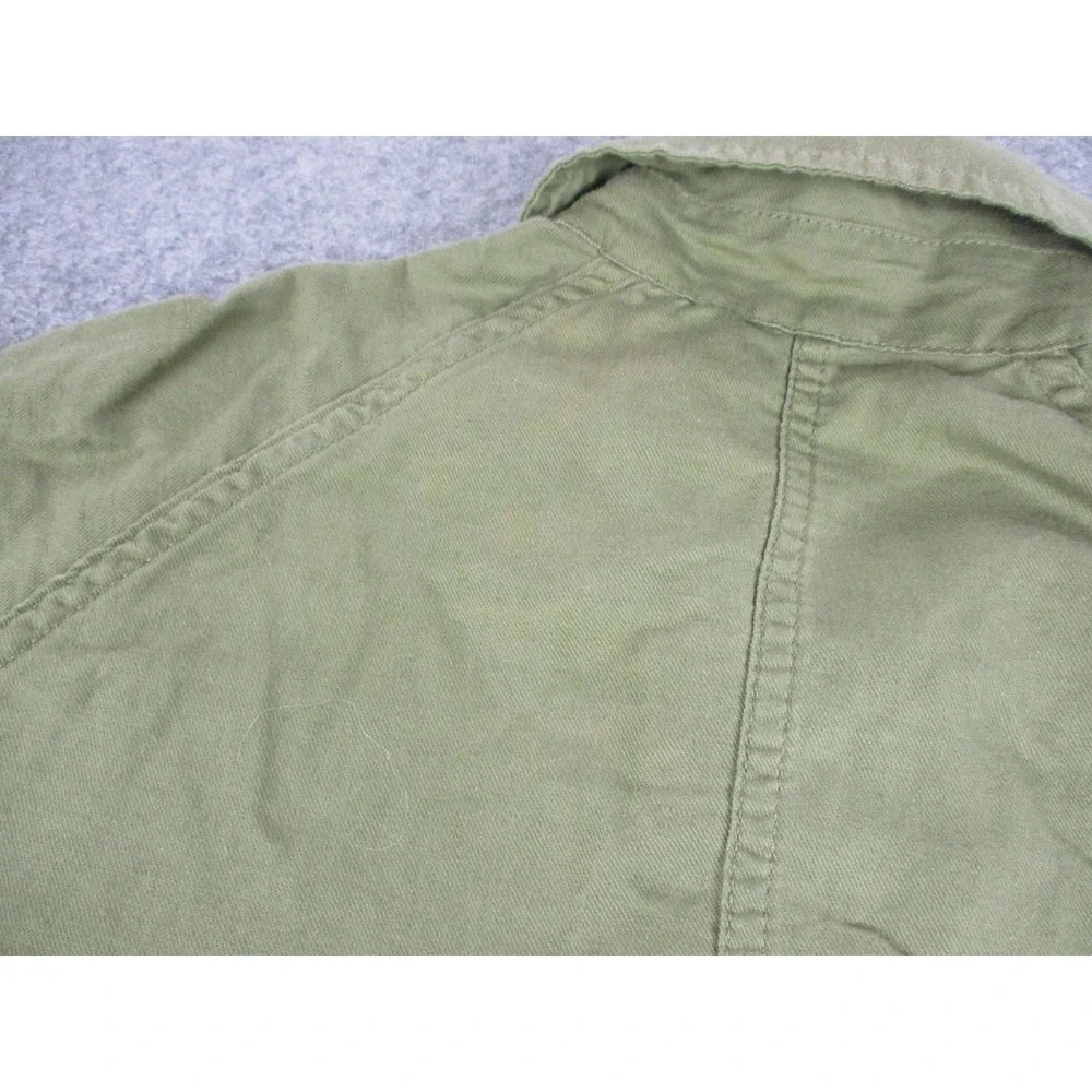 Quince Coveralls Women Large Green Linen Blend Twill Jumpsuit Zip Up Long Sleeve